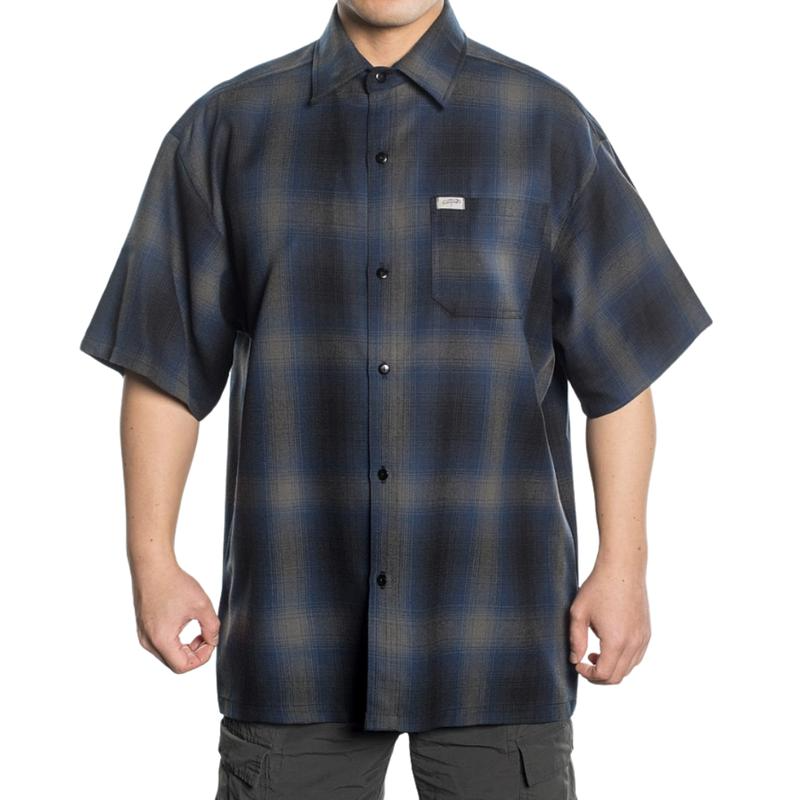 CALTOP Short Sleeve Plaid Flannel Shirts
