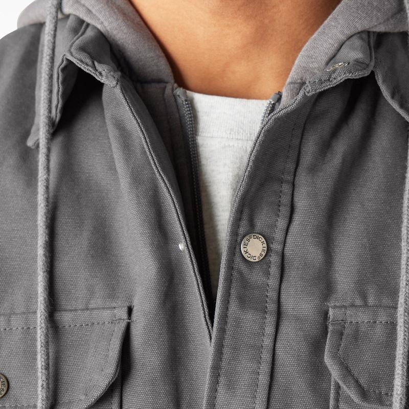 Dickies Water Repellent Duck Hooded Shirt Jacket