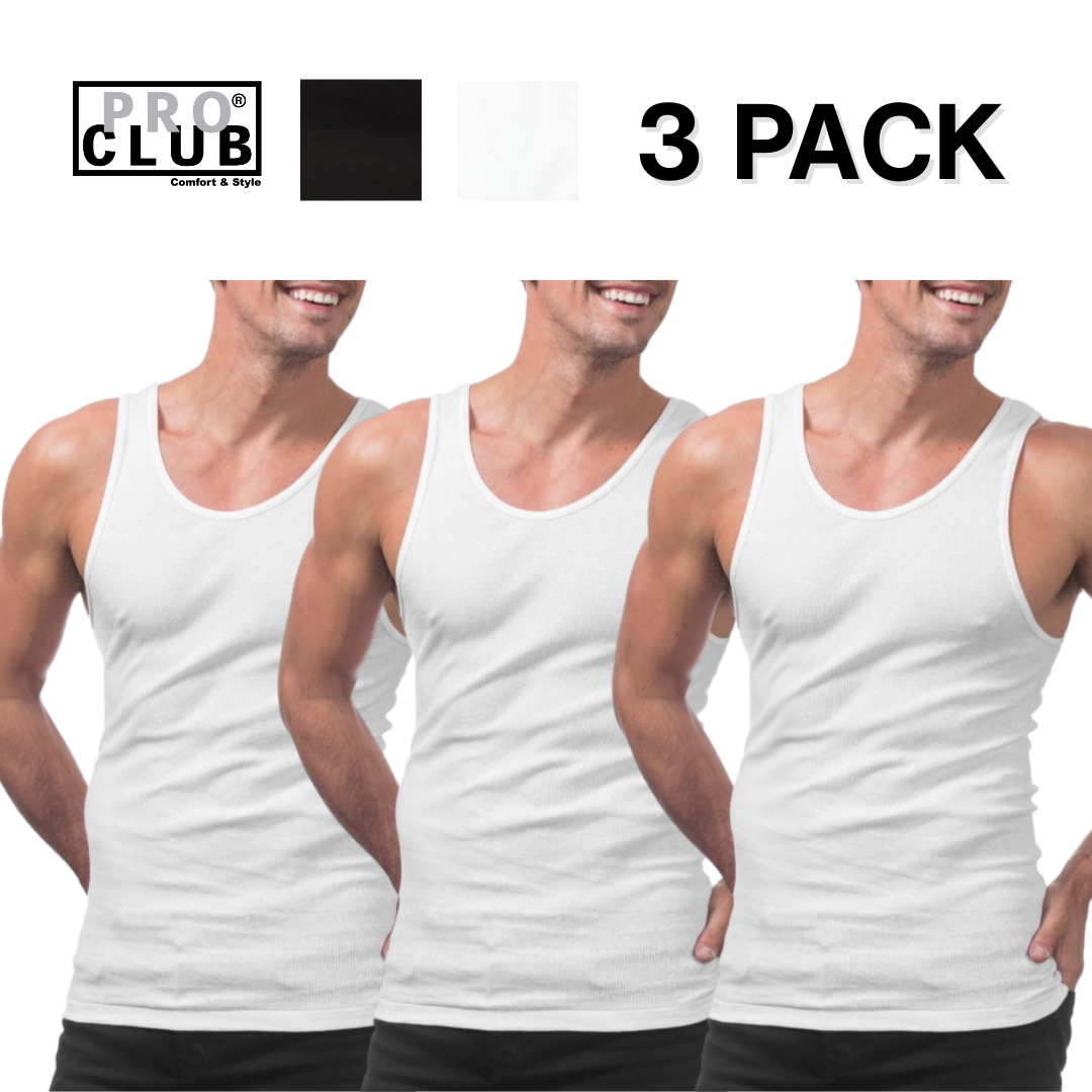Pro Club Men's Premium Ringspun Cotton Ribbed A-Shirt